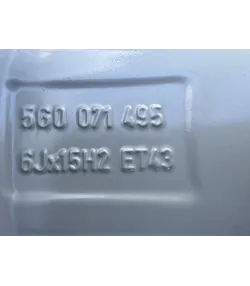 5x112 15" Volkswagen gyári alufelni 6Jx15h2 ET43 7