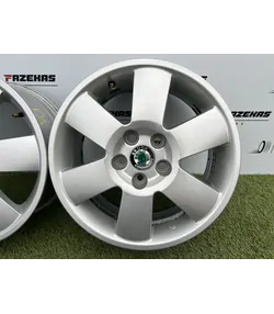 5x100 15" Skoda gyári alufelni 6Jx15h2 ET43 6