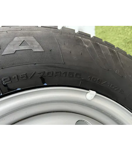 5x118 15" Fiat Peugeot Citroen gyári pótkerék lemezfelni 215/70 R15C téli gumikkal 4