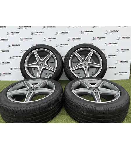 5x112 18" Mercedes AMG E-Class gyári kétszéles alufelni 275/40 R18 245/45 R18 nyári gumikkal 1