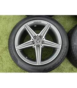 5x112 18" Mercedes AMG E-Class gyári kétszéles alufelni 275/40 R18 245/45 R18 nyári gumikkal 3