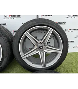 5x112 18" Mercedes AMG E-Class gyári kétszéles alufelni 275/40 R18 245/45 R18 nyári gumikkal 6