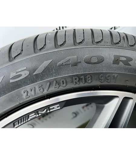 5x112 18" Mercedes AMG E-Class gyári kétszéles alufelni 275/40 R18 245/45 R18 nyári gumikkal 11